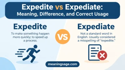 Expedite vs Expediate